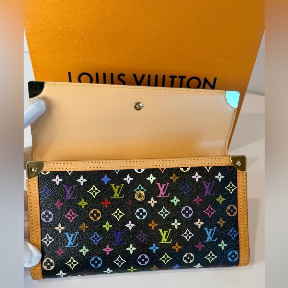 Louis Vuitton Takashi Murakami Porte Tresor Multicolor International Card Wallet - Thumbnail 10