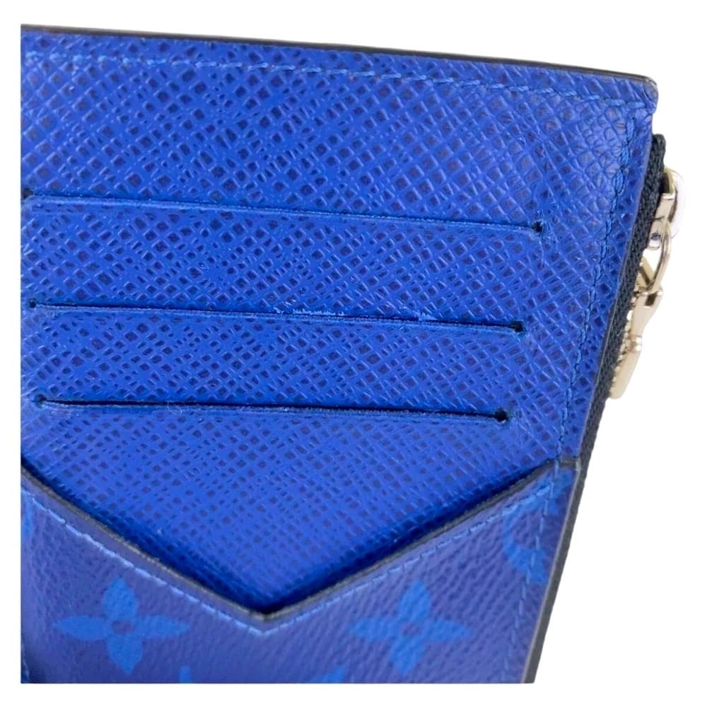 Louis Vuitton TAIGARAMA Cobalt Blue Card Zippy Coin Wallet ID Holder with Box - Thumbnail 7