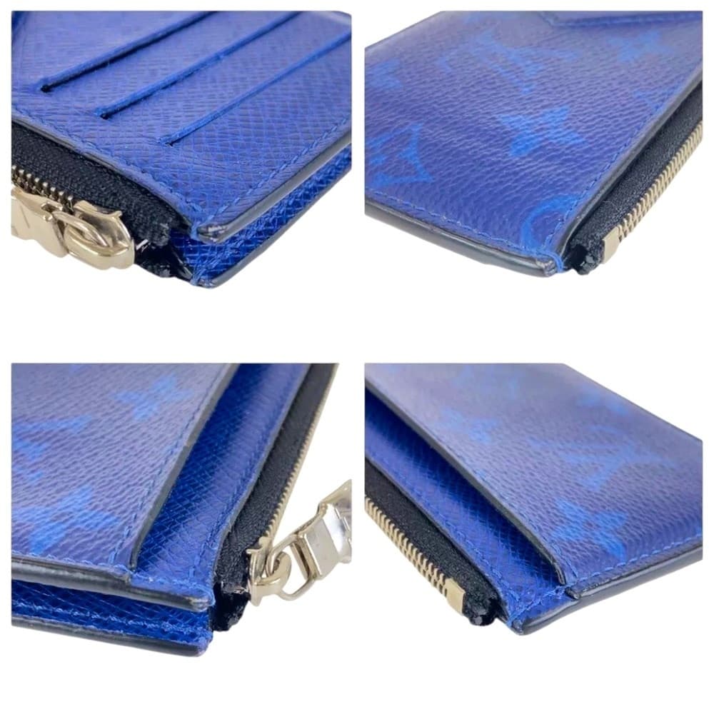 Louis Vuitton TAIGARAMA Cobalt Blue Card Zippy Coin Wallet ID Holder with Box - Thumbnail 6