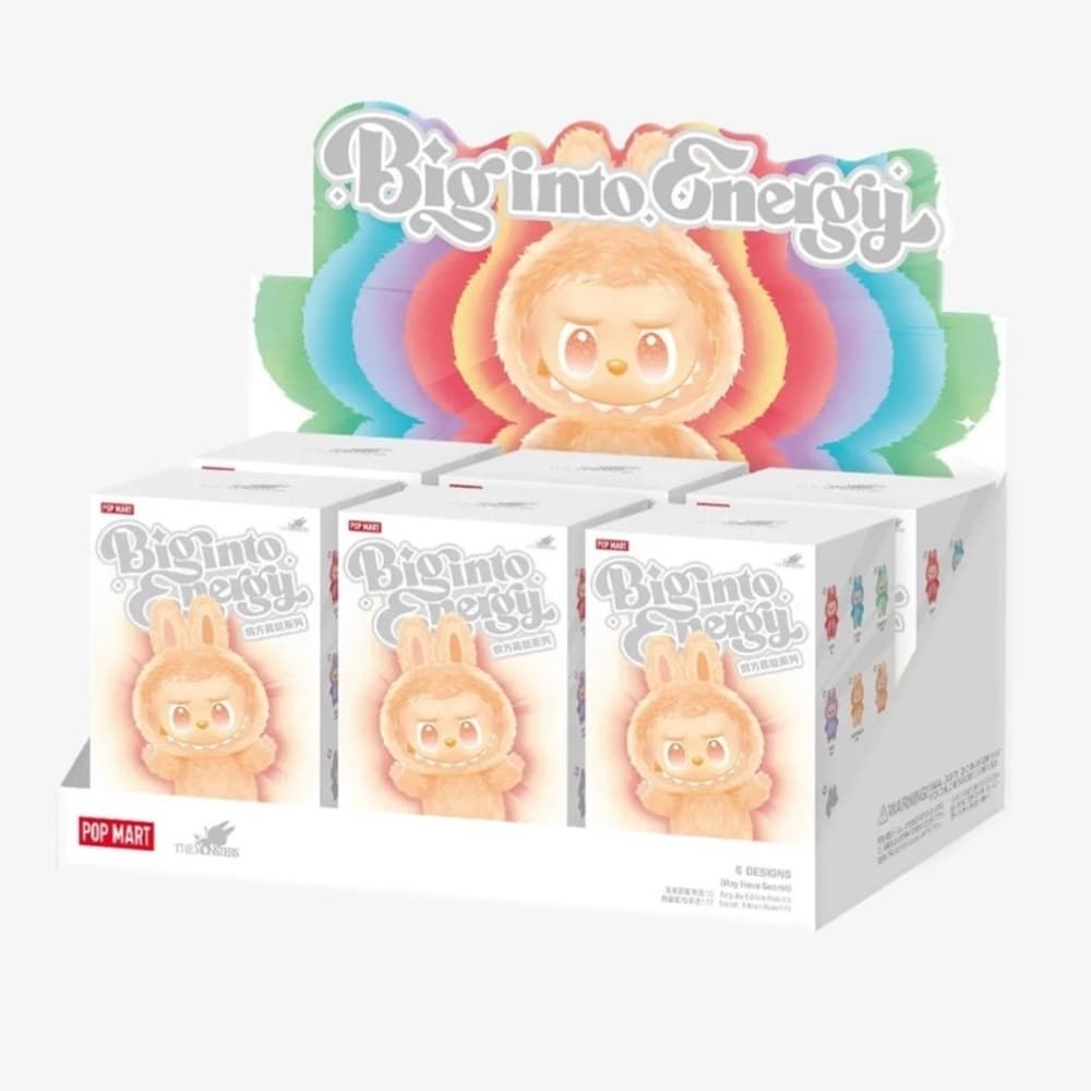 Pop Mart Labubu Big Into Energy Vinyl Plush Pendant Full Whole Set 6 Blind Box - Thumbnail 6