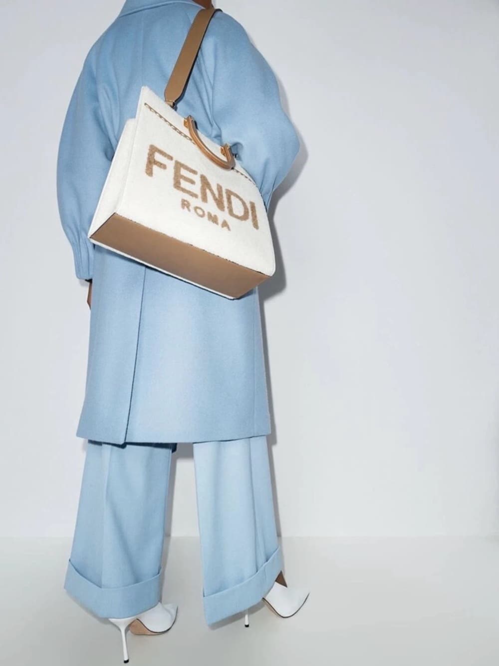 FENDI SHEARLING SUNSHINE MEDIUM TOTE BAG SHOULDER STRAP (LIMITED EDITION) - Thumbnail 11