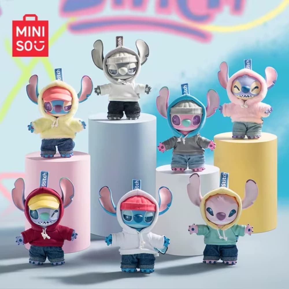 Miniso GenZ STREET STITCH Disney Blind Box UNOPENED POP Mart Labubu Friends NEW - Thumbnail 11