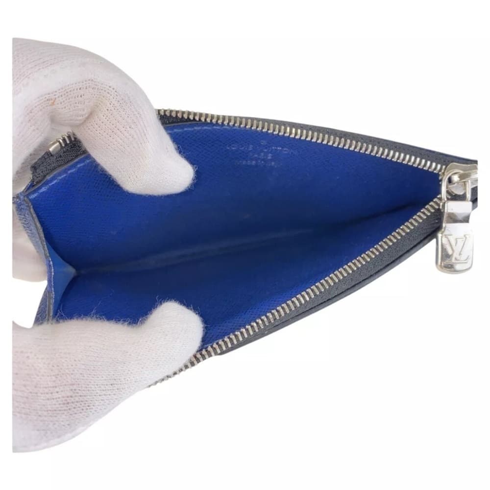 Louis Vuitton TAIGARAMA Cobalt Blue Card Zippy Coin Wallet ID Holder with Box - Thumbnail 4