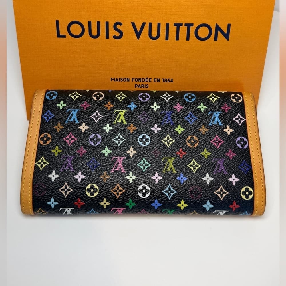 Louis Vuitton Takashi Murakami Porte Tresor Multicolor International Card Wallet - Thumbnail 7
