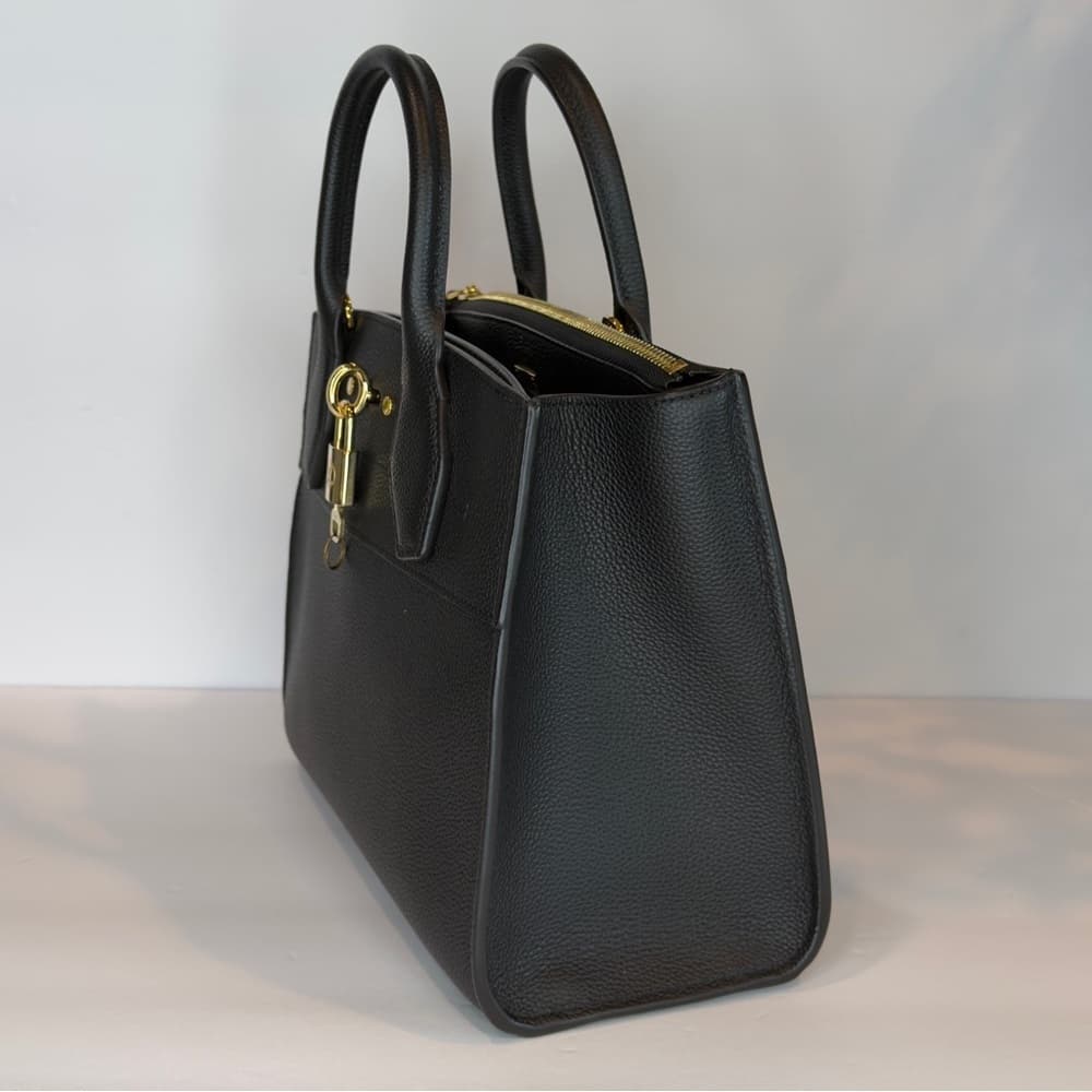Louis Vuitton Taurillon Black Grained Leather City Steamer PM Lock Key RFID COA - Thumbnail 6