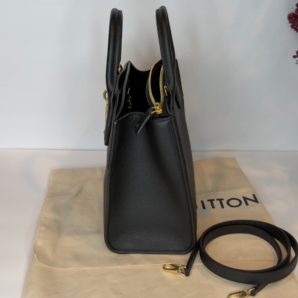 Louis Vuitton Taurillon Black Grained Leather City Steamer PM Lock Key RFID COA - Thumbnail 4