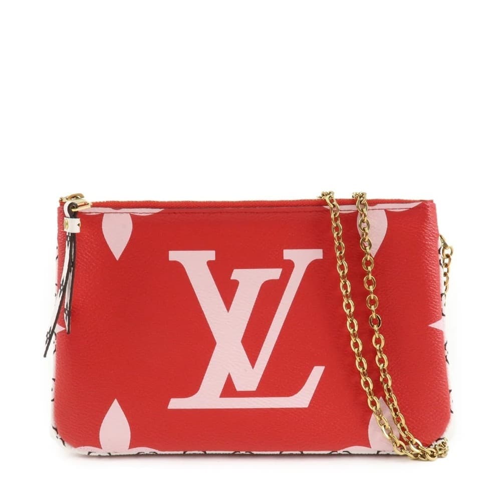 Louis Vuitton GIANT Monogram Red Pink Double Zip Pochette LIMITED EDITION Bag - Thumbnail 3