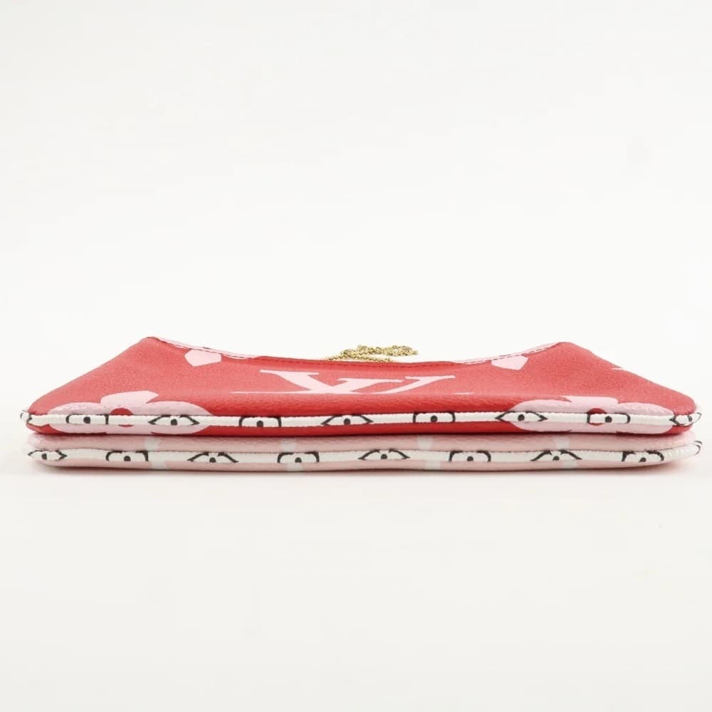Louis Vuitton GIANT Monogram Red Pink Double Zip Pochette LIMITED EDITION Bag - Thumbnail 6