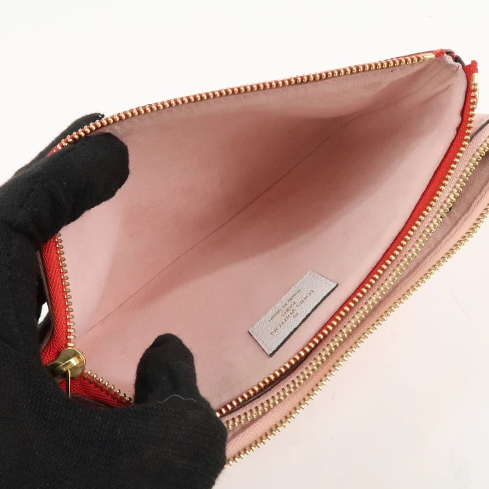 Louis Vuitton GIANT Monogram Red Pink Double Zip Pochette LIMITED EDITION Bag - Thumbnail 16