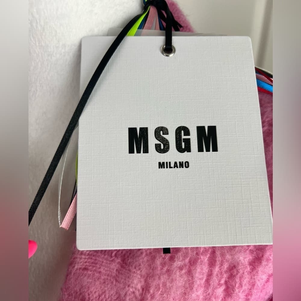 NEW MSGM Gradient Mohair Tie Dye Button Down Cardigan Oversized Sweater L - Thumbnail 12