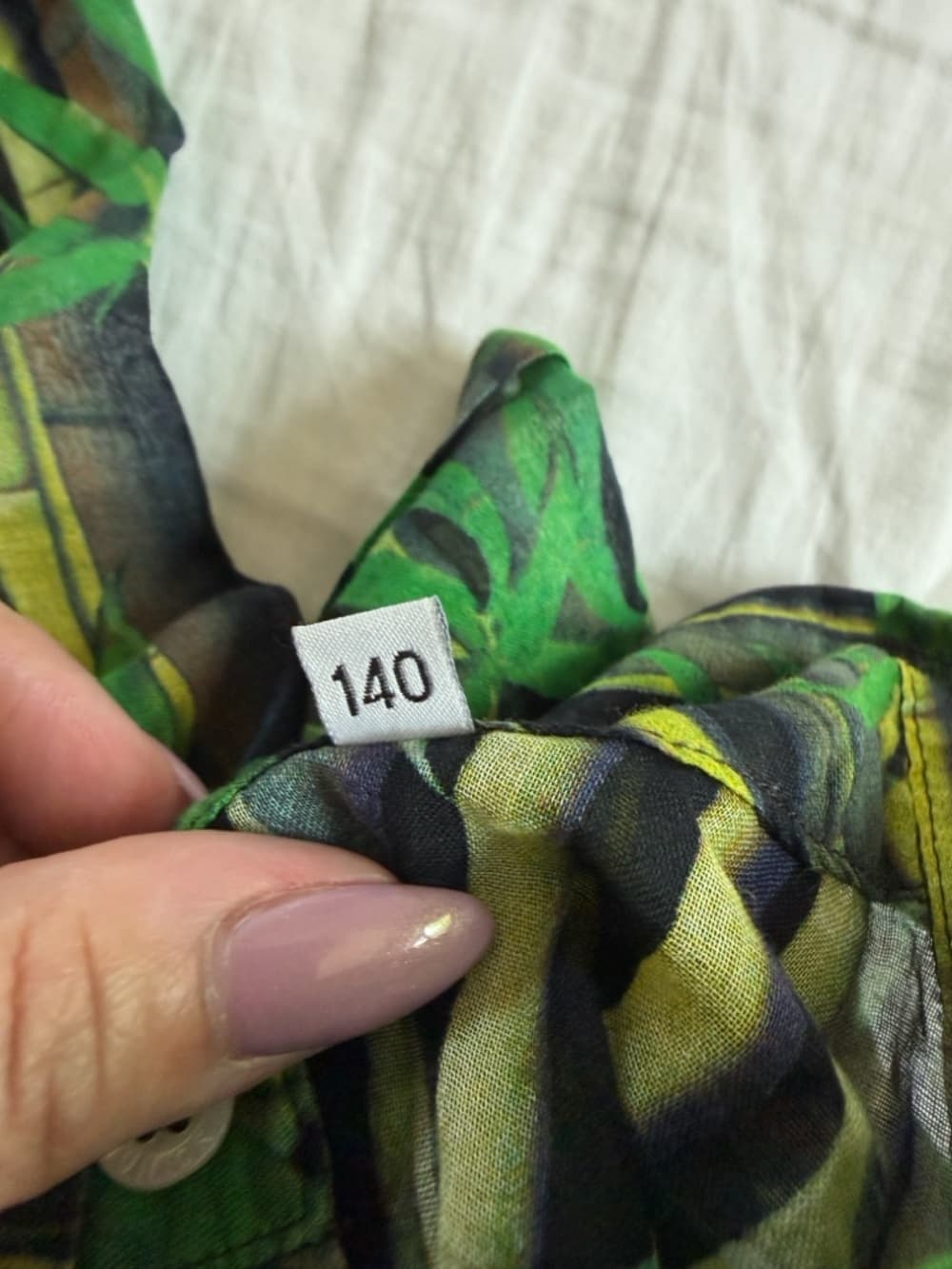 Dolce & Gabbana Bamboo Print Button Down Shirt Green Cotton Collared Boys 10 D&G - Thumbnail 9