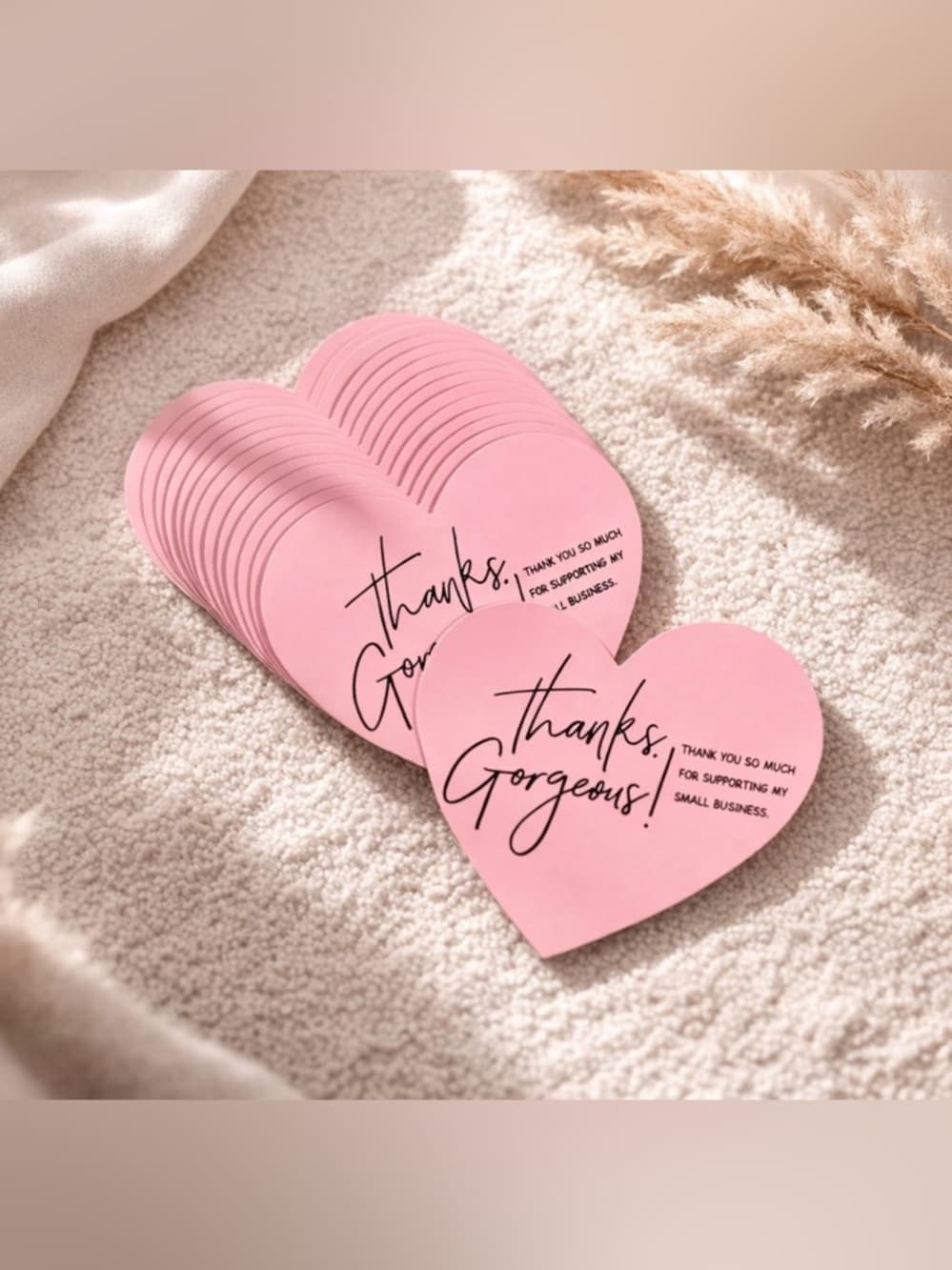 150 Thank You Heart Cards – 5 Beautiful Designs Best Value Bulk Set 💕 - Thumbnail 9