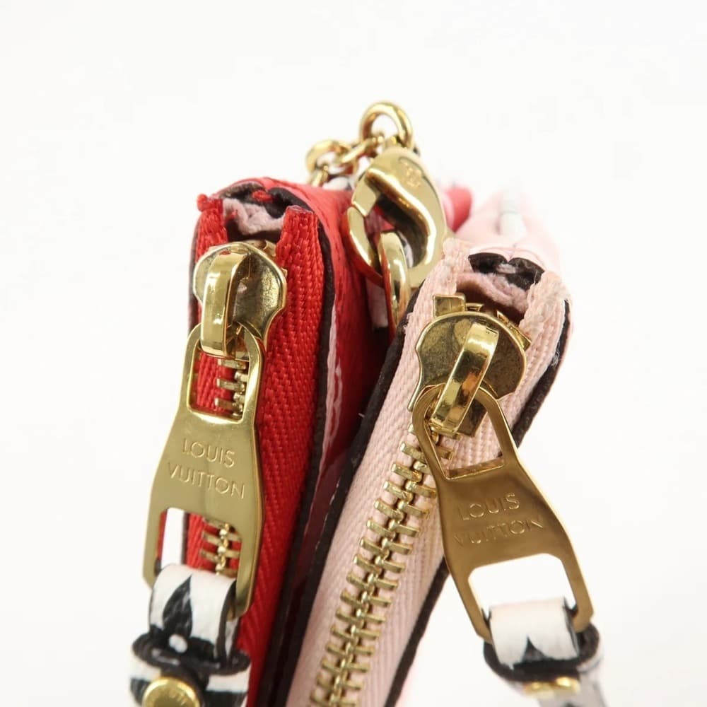 Louis Vuitton GIANT Monogram Red Pink Double Zip Pochette LIMITED EDITION Bag - Thumbnail 13