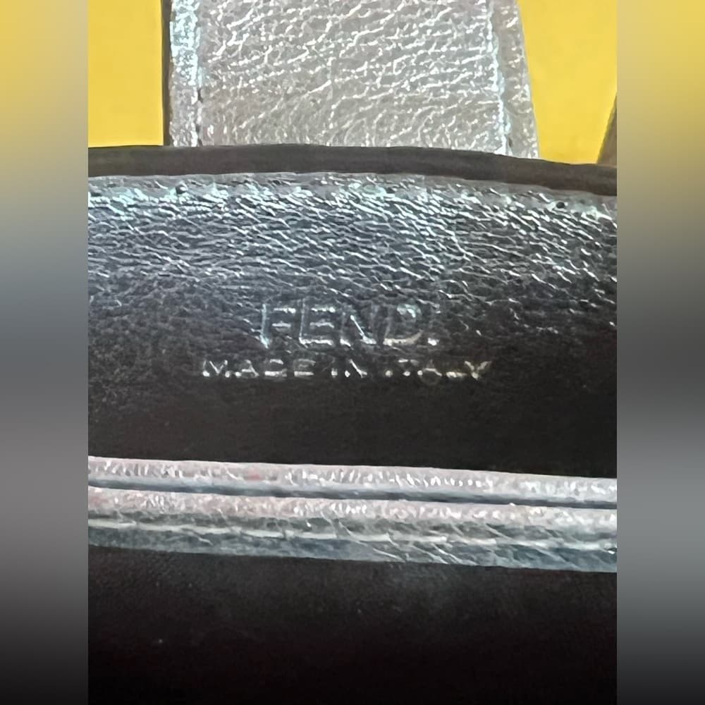 FENDI Tobacco Silver FF Zucca Lambskin Leather Maya Snap Accordion Card Wallet - Thumbnail 9