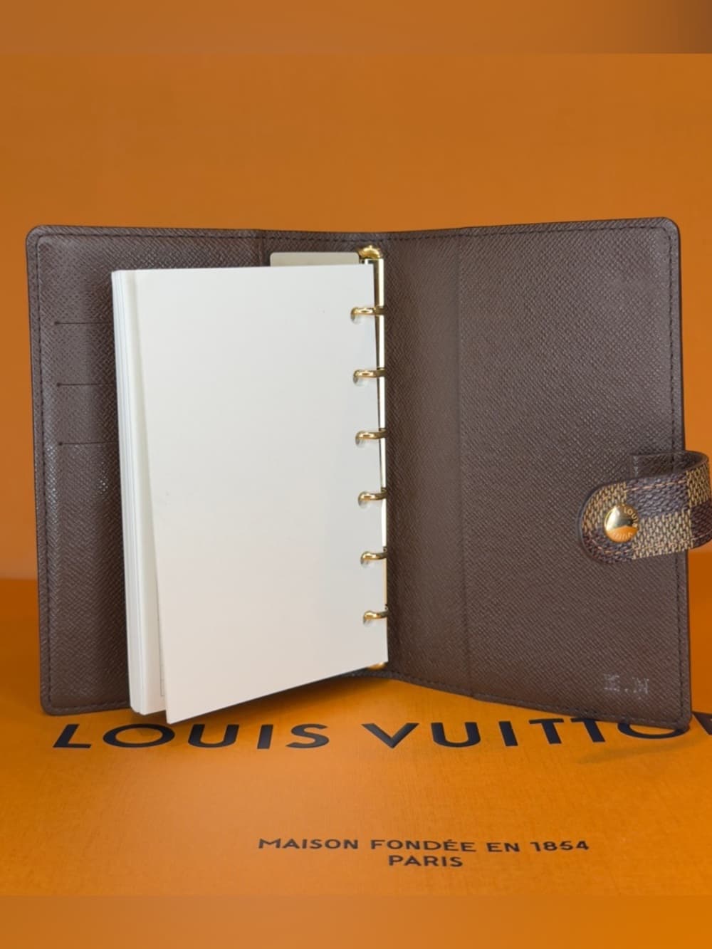 Louis Vuitton PM Agenda Damier Ebene Planner Organizer Notebook Cover Wallet - Thumbnail 8