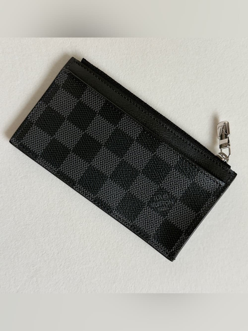 Louis Vuitton Damier Graphite Coin Card Holder Zipper Card Wallet Box & Dust Bag - Thumbnail 2