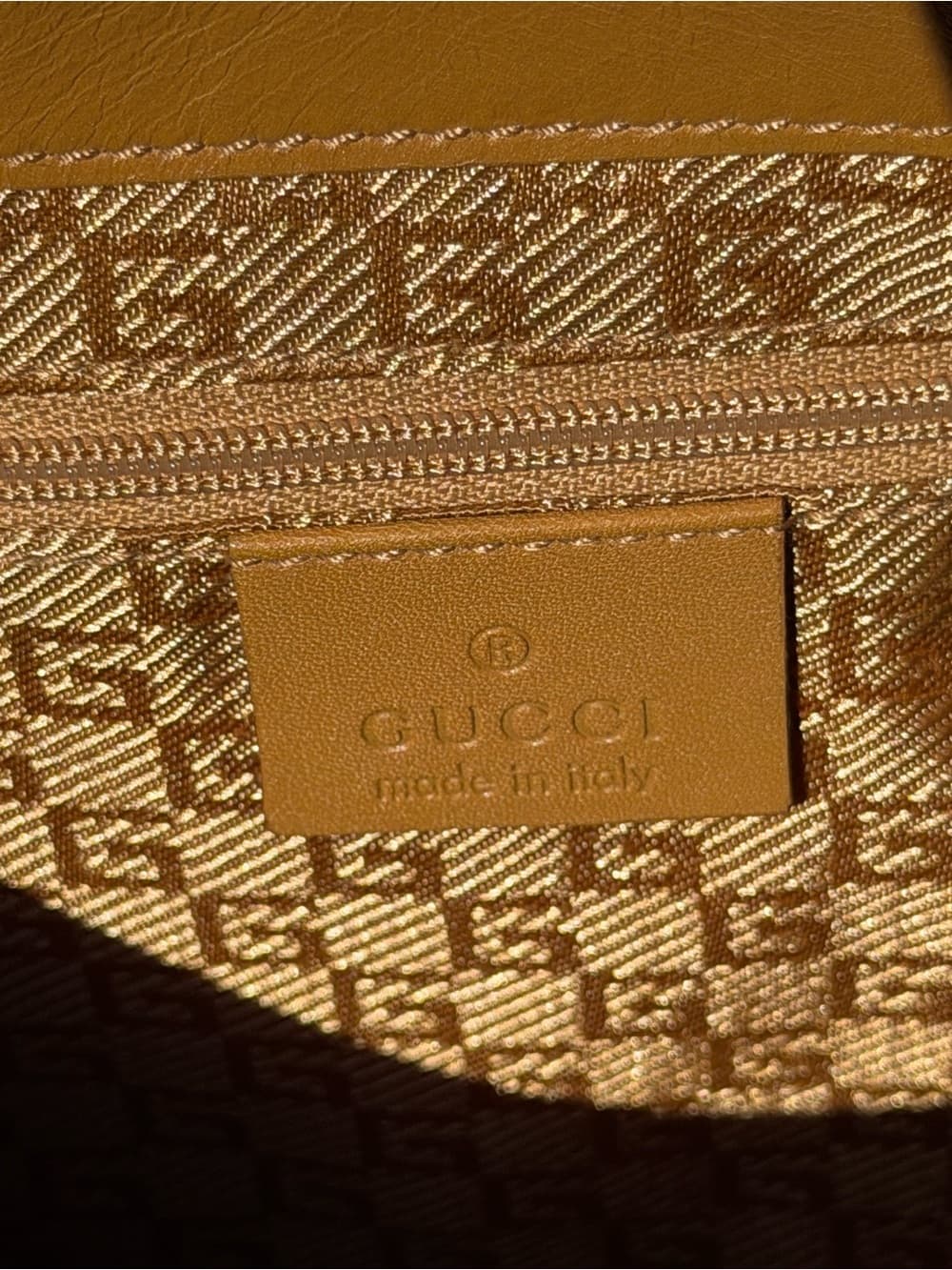 Gucci Vintage Tiger Head Chain Shoulder Bag Beige Suede Tan Leather Tom Ford Era - Thumbnail 14