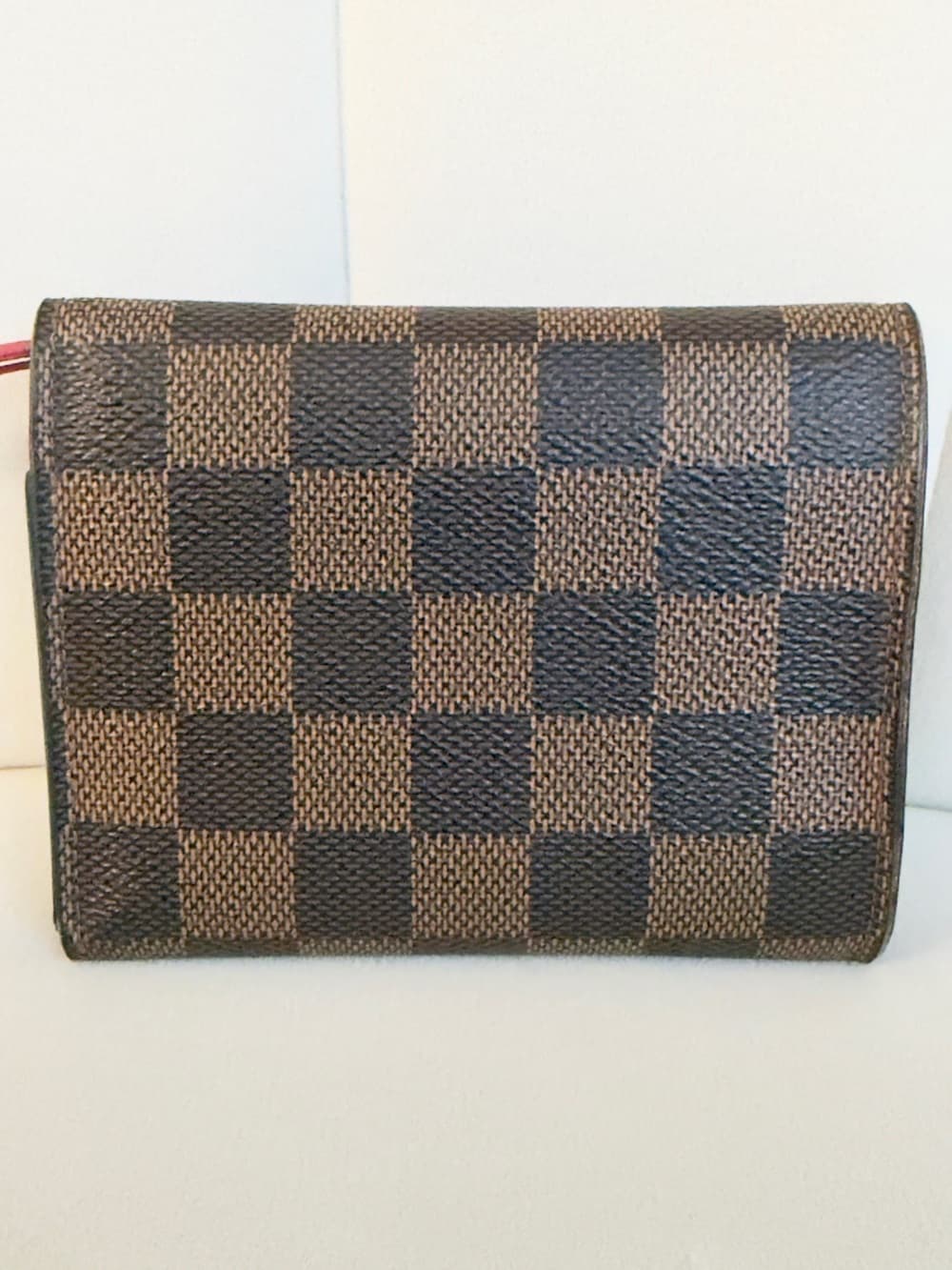 Louis Vuitton Victorine Wallet Damier Ebene Cerise Red RFID 2022 w Box Dust Bag - Thumbnail 4