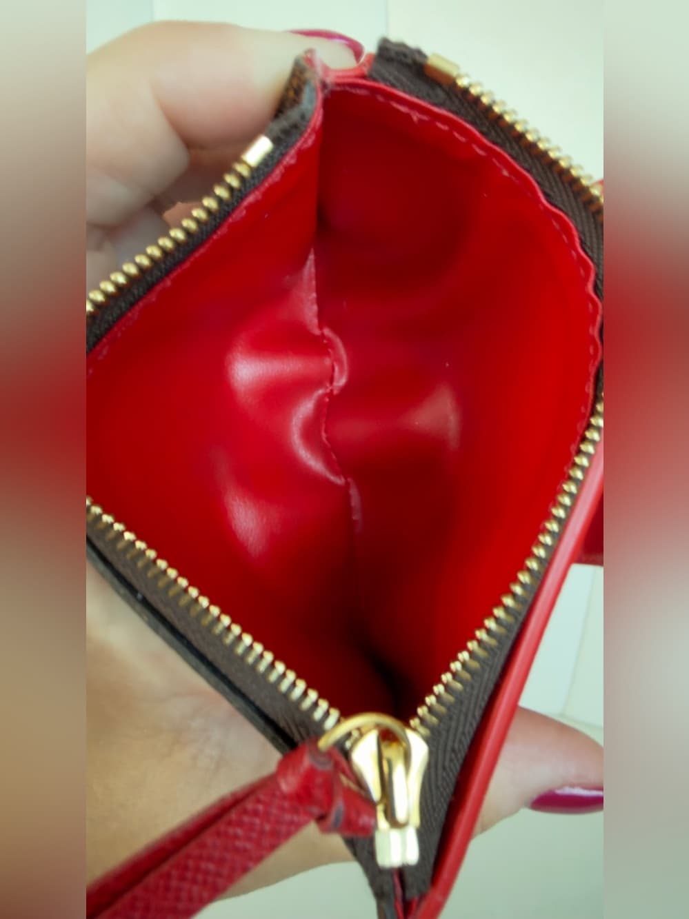 Louis Vuitton Victorine Wallet Damier Ebene Cerise Red RFID 2022 w Box Dust Bag - Thumbnail 12