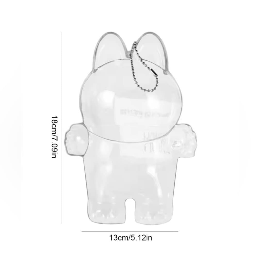 Labubu Macaron Standing Clear Protective Case Soymilk Lychee Berry Sesame Bean - Thumbnail 4
