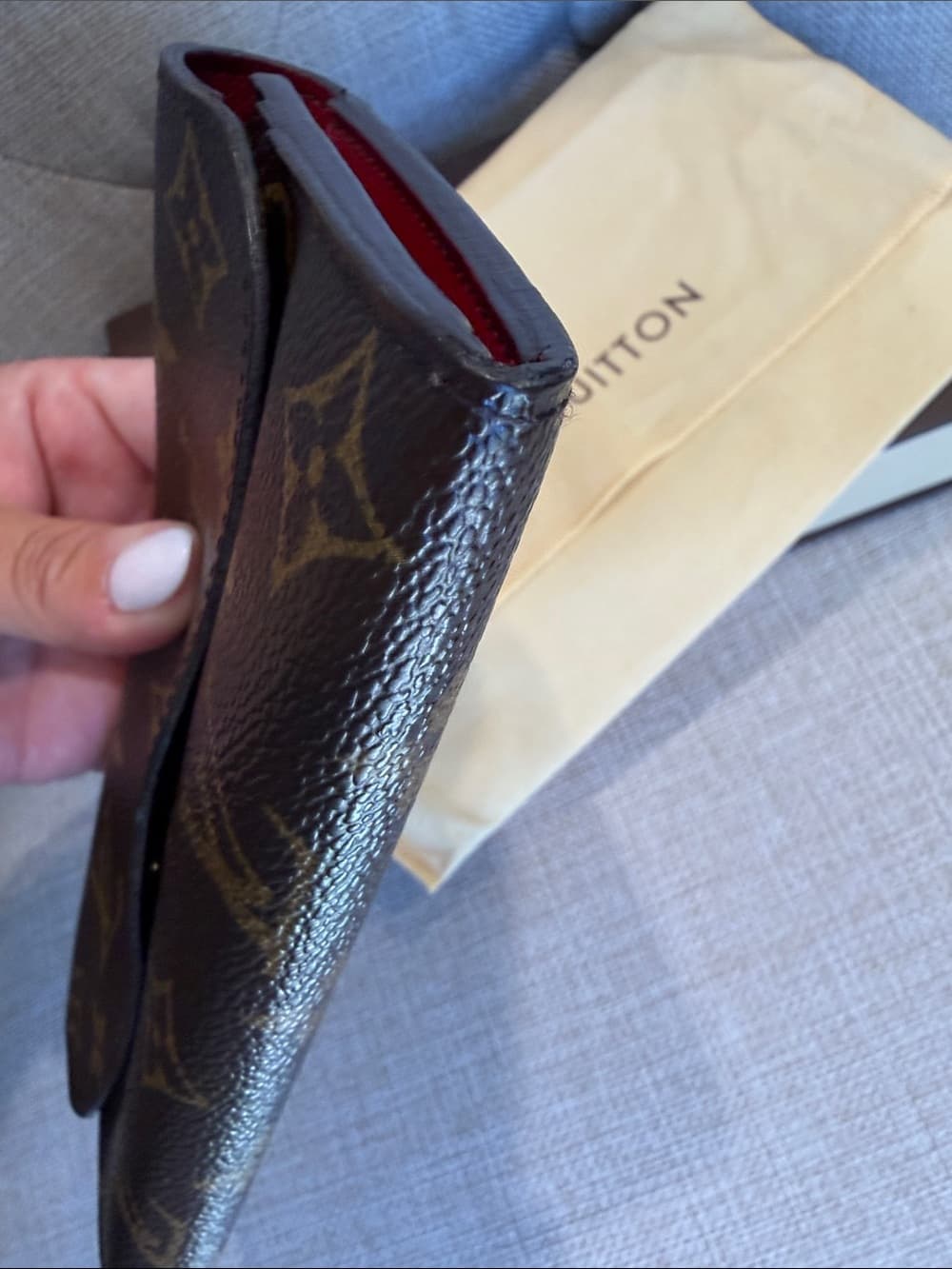 LOUIS VUITTON Portefeuille EMILIE WALLET MONOGRAM CANVAS ROUGE RED Box Dust Bag - Thumbnail 7