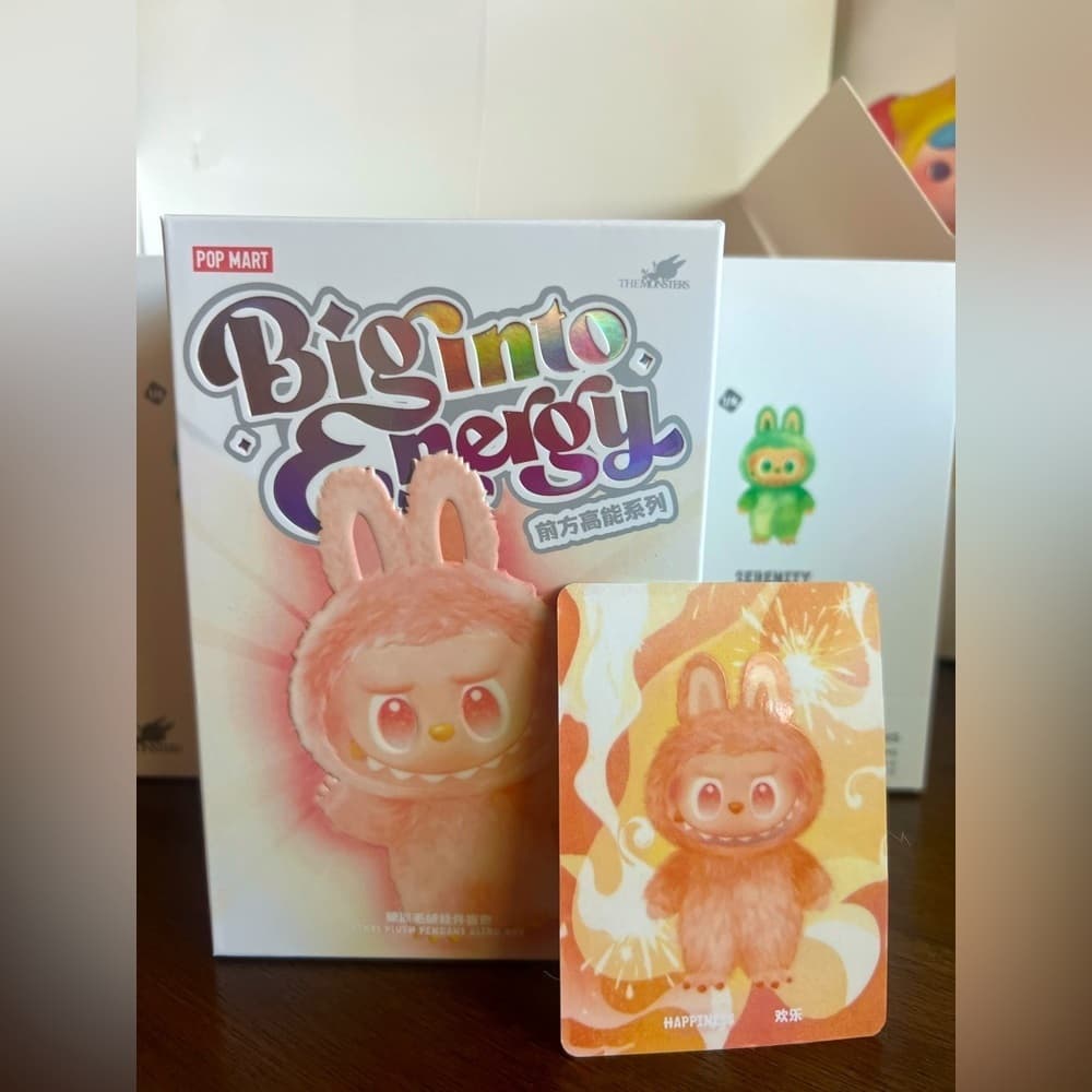 Labubu Big Into Energy 100% Authentic!! CONFIRMED HAPPINESS PopMart Collectible - Thumbnail 3