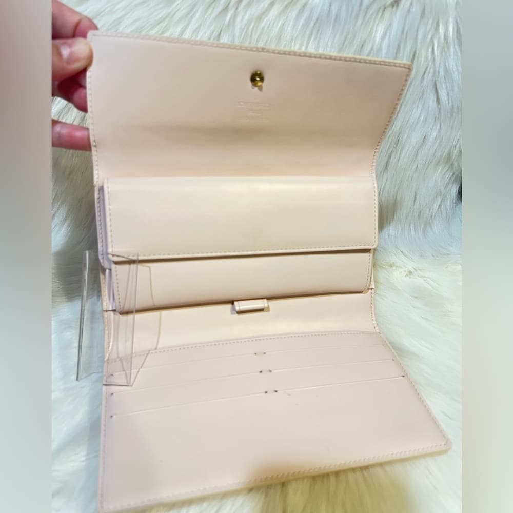 LOUIS VUITTON Rose Florentine Vernis Porte Trésor International Card Wallet COA - Thumbnail 4