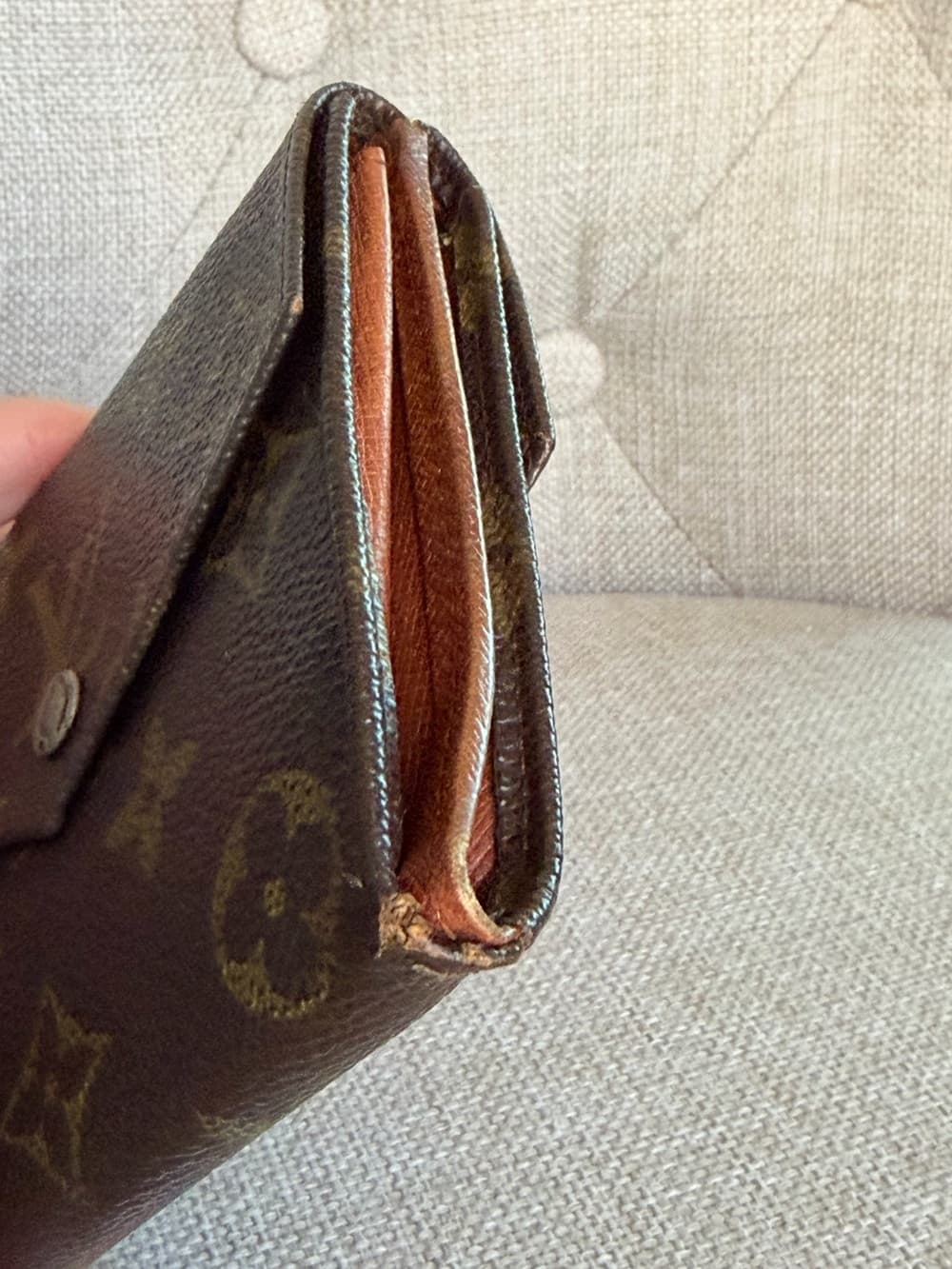 Louis Vuitton Vintage Monogram Elise Compact Bifold Coin Wallet 1990 France - Thumbnail 6