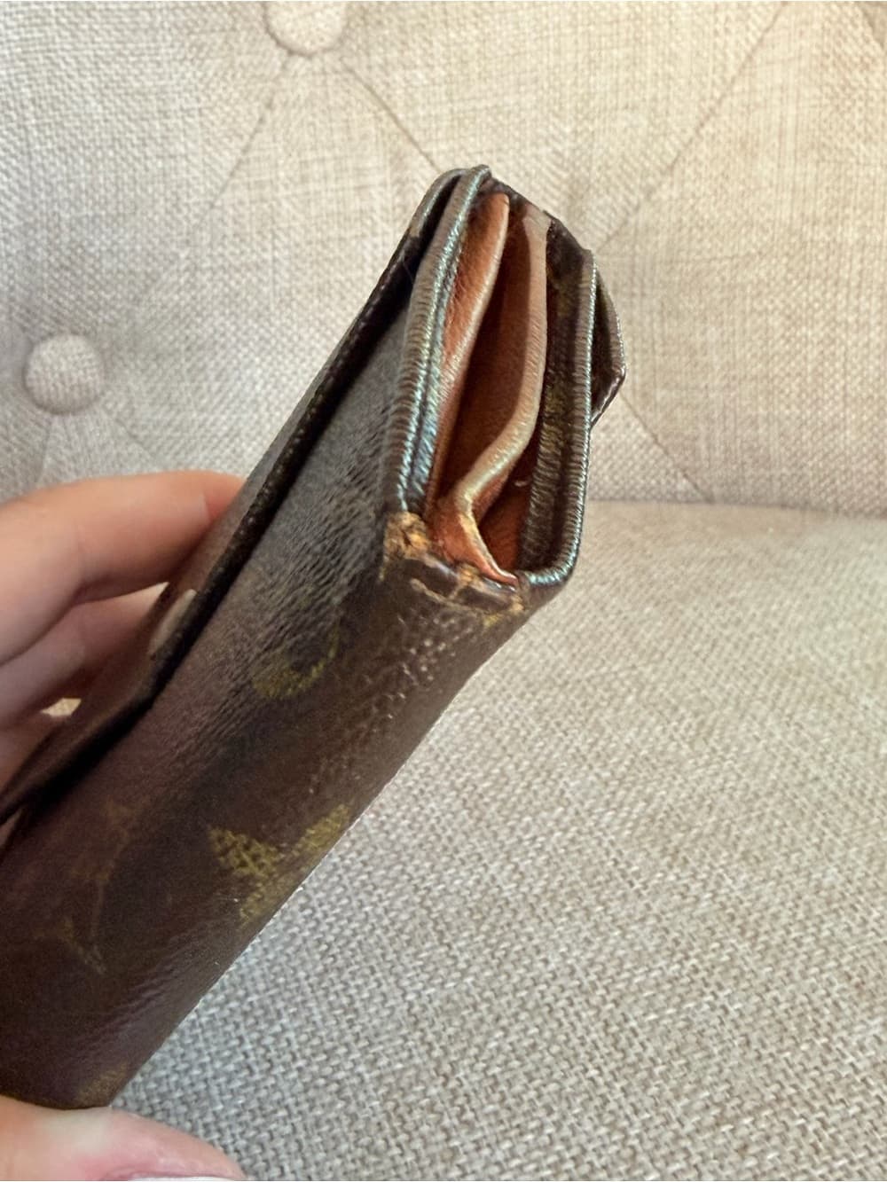 Louis Vuitton Vintage Monogram Elise Compact Bifold Coin Wallet 1990 France - Thumbnail 7