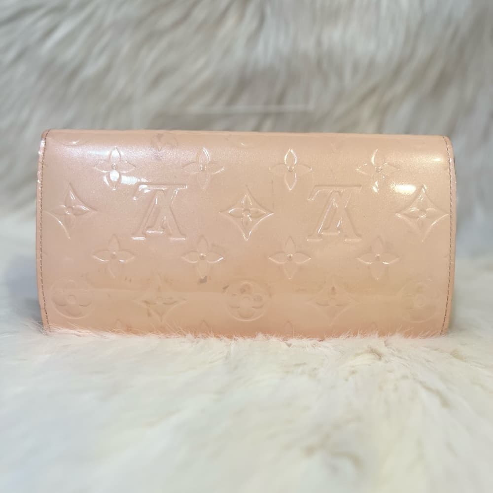 LOUIS VUITTON Rose Florentine Vernis Porte Trésor International Card Wallet COA - Thumbnail 7