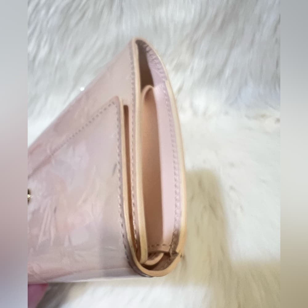 LOUIS VUITTON Rose Florentine Vernis Porte Trésor International Card Wallet COA - Thumbnail 6