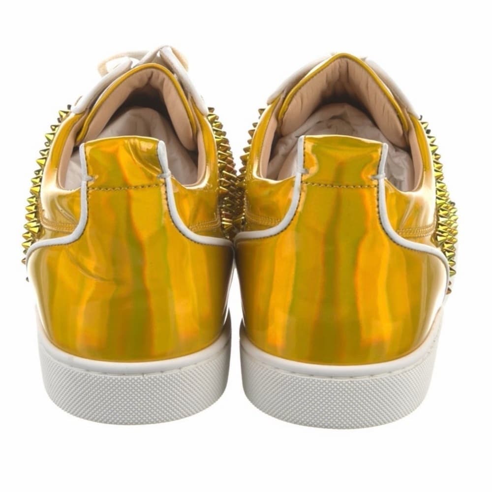 $995 CHRISTIAN LOUBOUTIN Patent Leather Psychic SPIKES Low-Tops 42.5 EU 9.5 US - Thumbnail 4