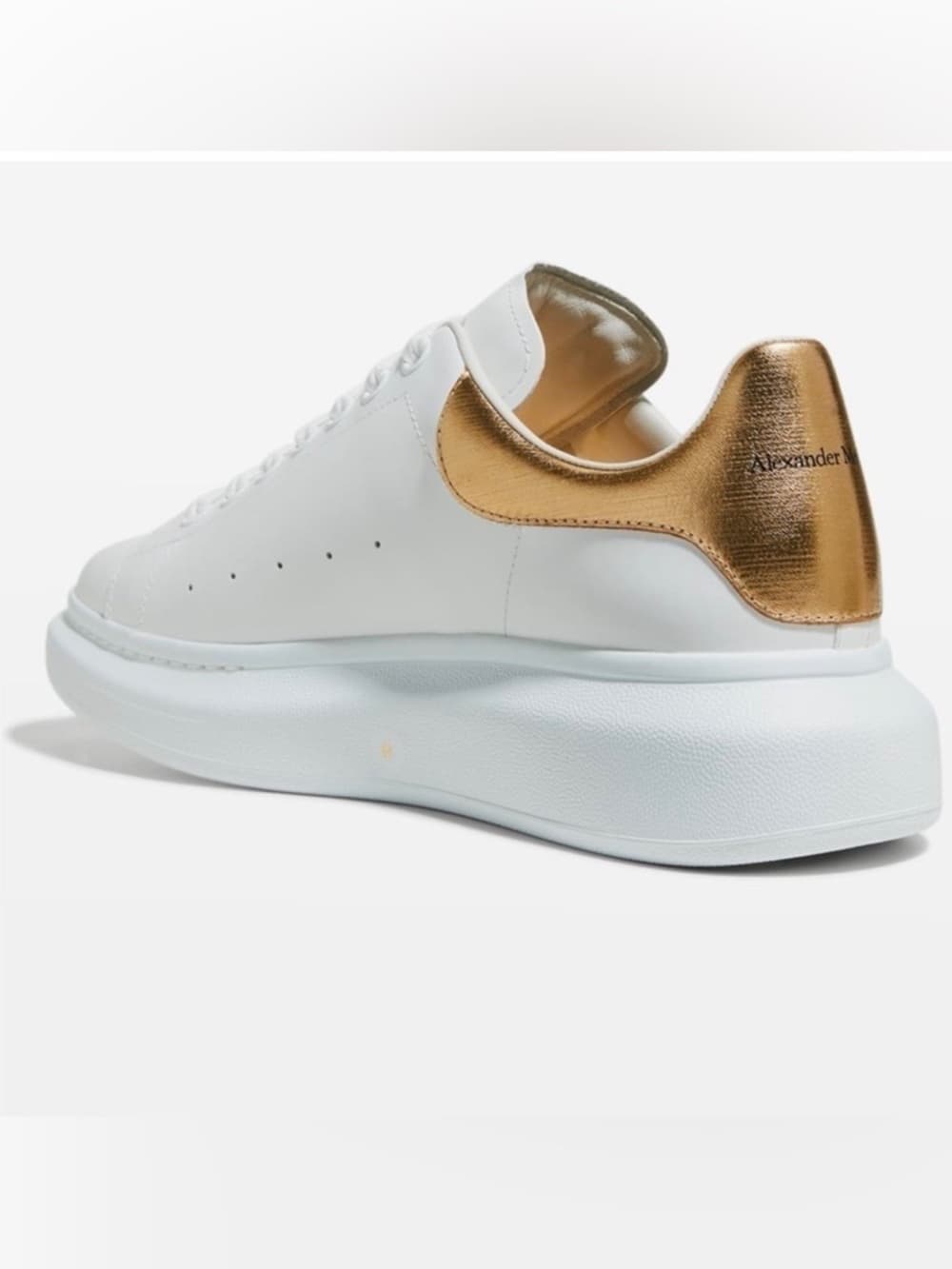 Alexander McQueen Oversized Larry Sneaker White Gold Men’s Leather 41 8 in Box - Thumbnail 2