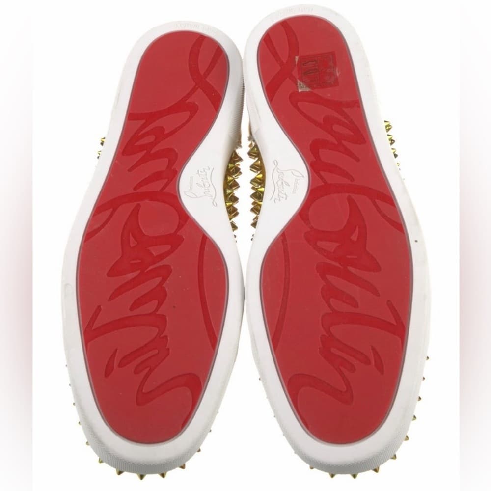 $995 CHRISTIAN LOUBOUTIN Patent Leather Psychic SPIKES Low-Tops 42.5 EU 9.5 US - Thumbnail 5