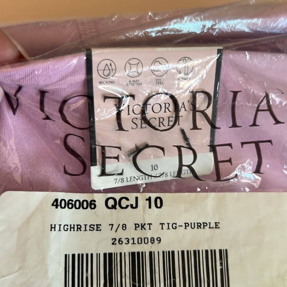 NEW 🎉 Victorias Secret High Rise Studio 7/8 Legging Yoga Workout Lilac Pink 10 - Thumbnail 5