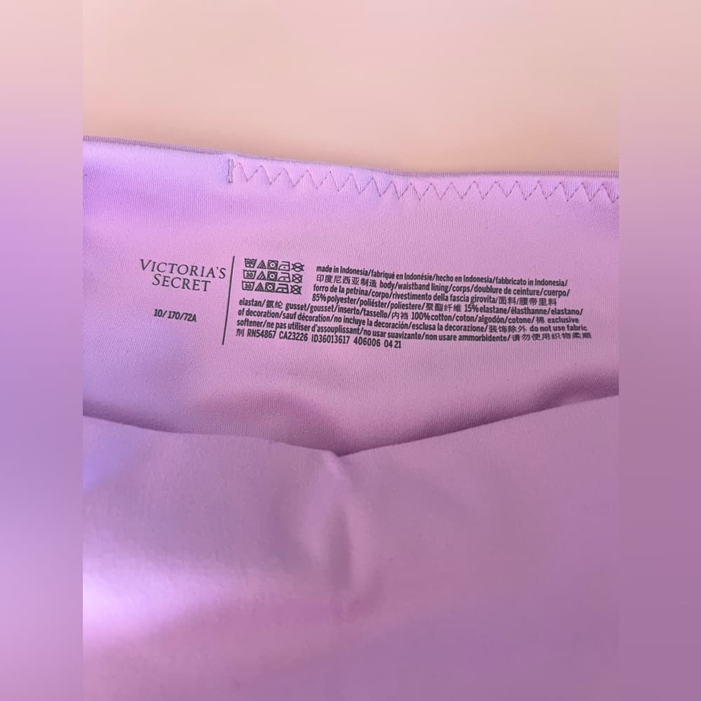 NEW 🎉 Victorias Secret High Rise Studio 7/8 Legging Yoga Workout Lilac Pink 10 - Thumbnail 8