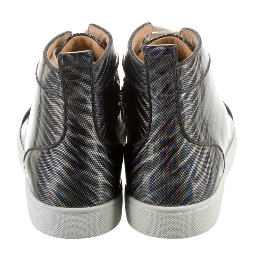 Christian Louboutin ORLATO HOLOGRAM Electro Iridescent Blue Gray Hi Top EU 42 9 - Thumbnail 4