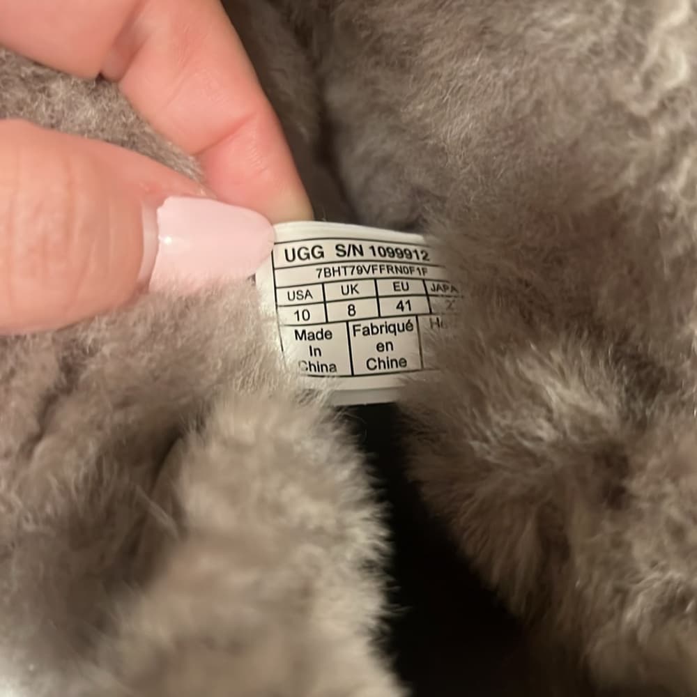 NEW 🌟 UGG MINI TWIST Shearling warm boots color Mole size 10 - Thumbnail 7