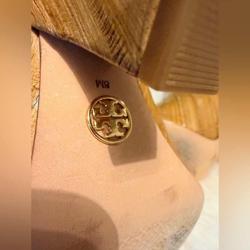 Tory Burch Lila 90mm Knee High Tan Beige Leather Tall Slouch Heeled Boot size 7 - Thumbnail 12