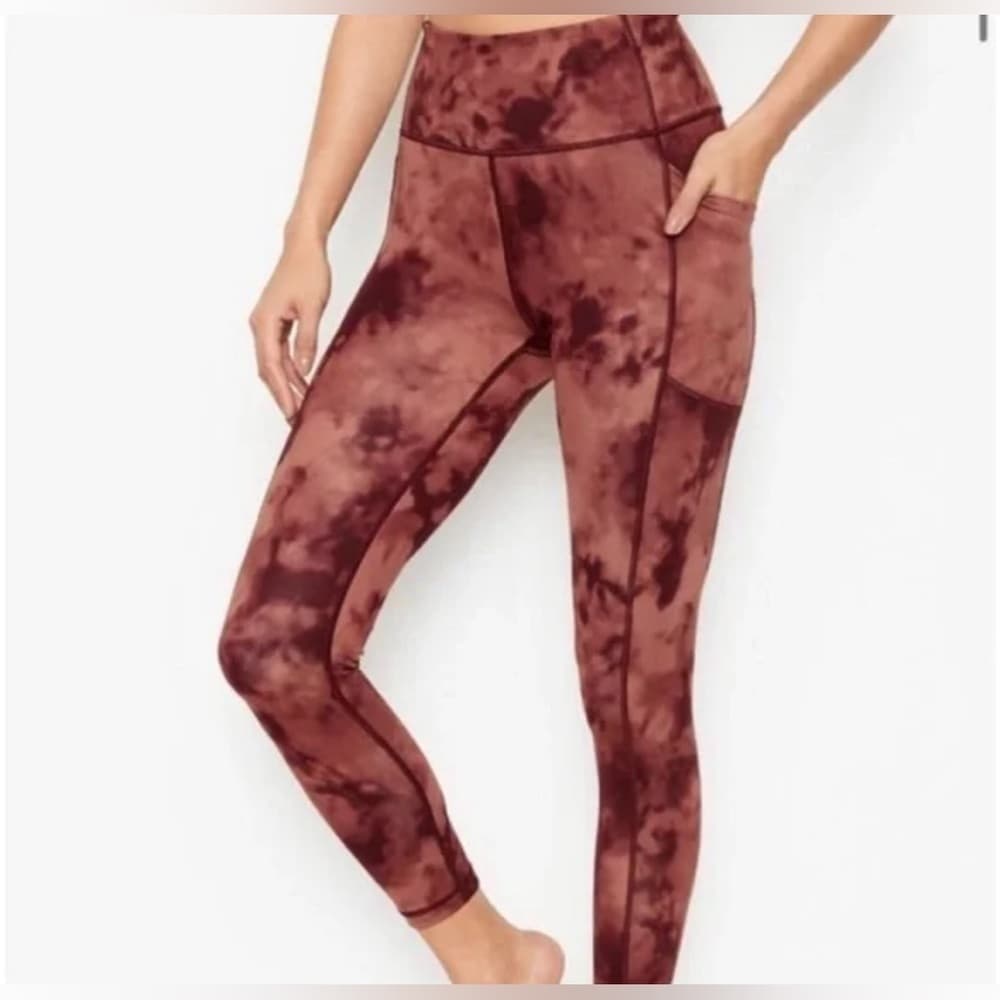🎉 VS 2 piece SET Victoria’s Secret WINE Tie Dye Incredible & Sports Bra L 14 - Thumbnail 5