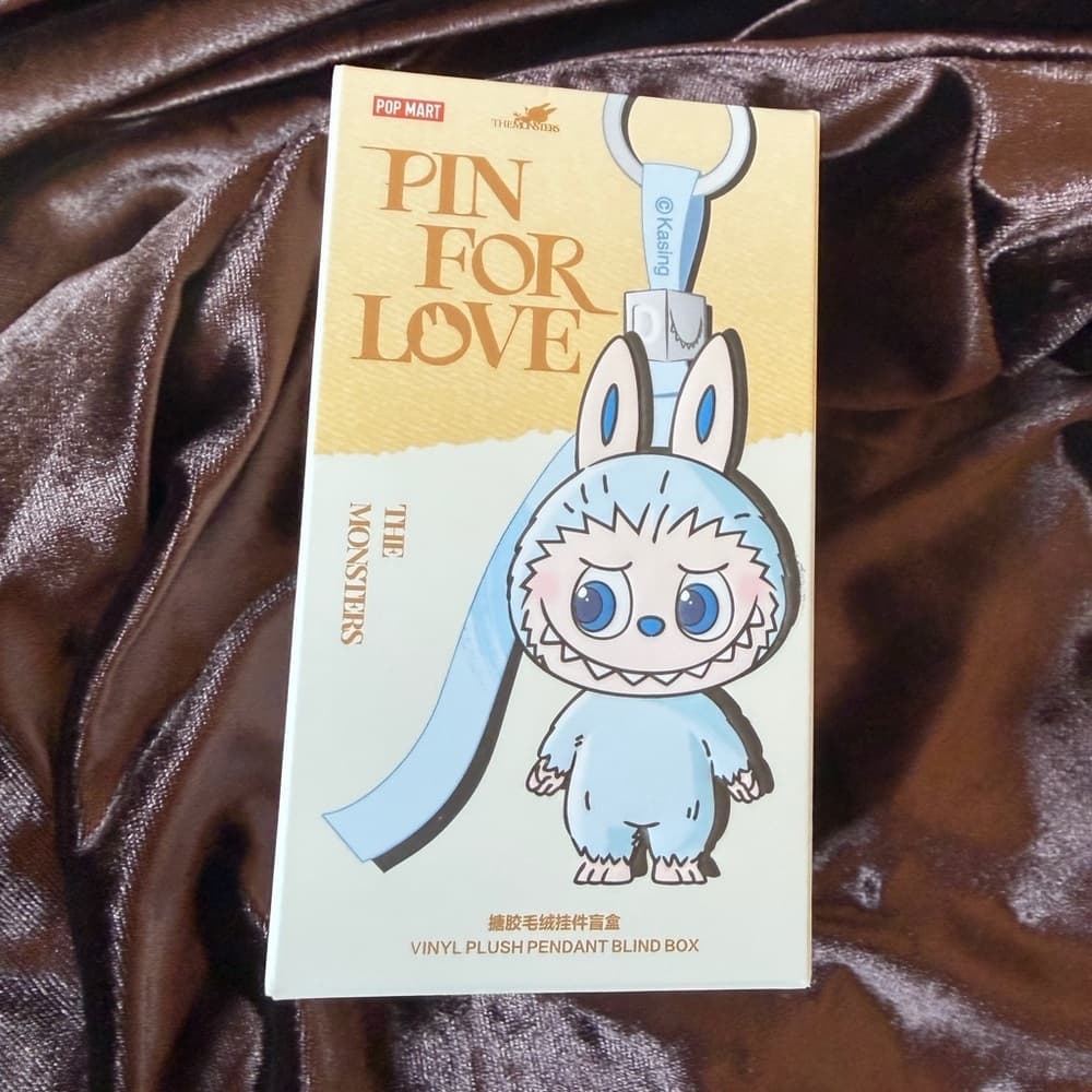 Labubu PIN FOR LOVE Letter “ K “ Key chain Charm light Blue color Pop Mart NEW - Thumbnail 13