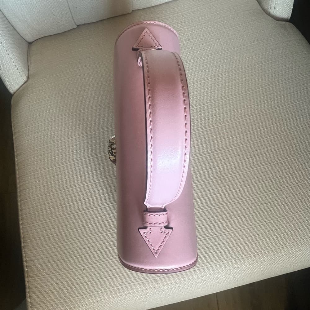 VERSACE La Medusa Pink Top Handle Shoulder Calfskin Leather Handbag Box Dust bag - Thumbnail 8
