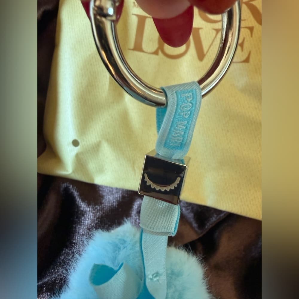 Labubu PIN FOR LOVE Letter “ K “ Key chain Charm light Blue color Pop Mart NEW - Thumbnail 10