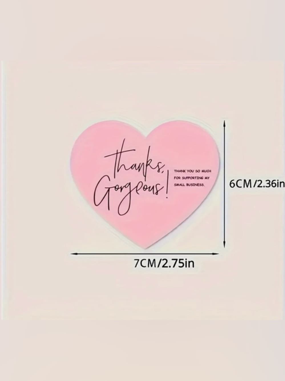 30 Heart Shape Watercolor Design Thank You Cards - Thumbnail 4