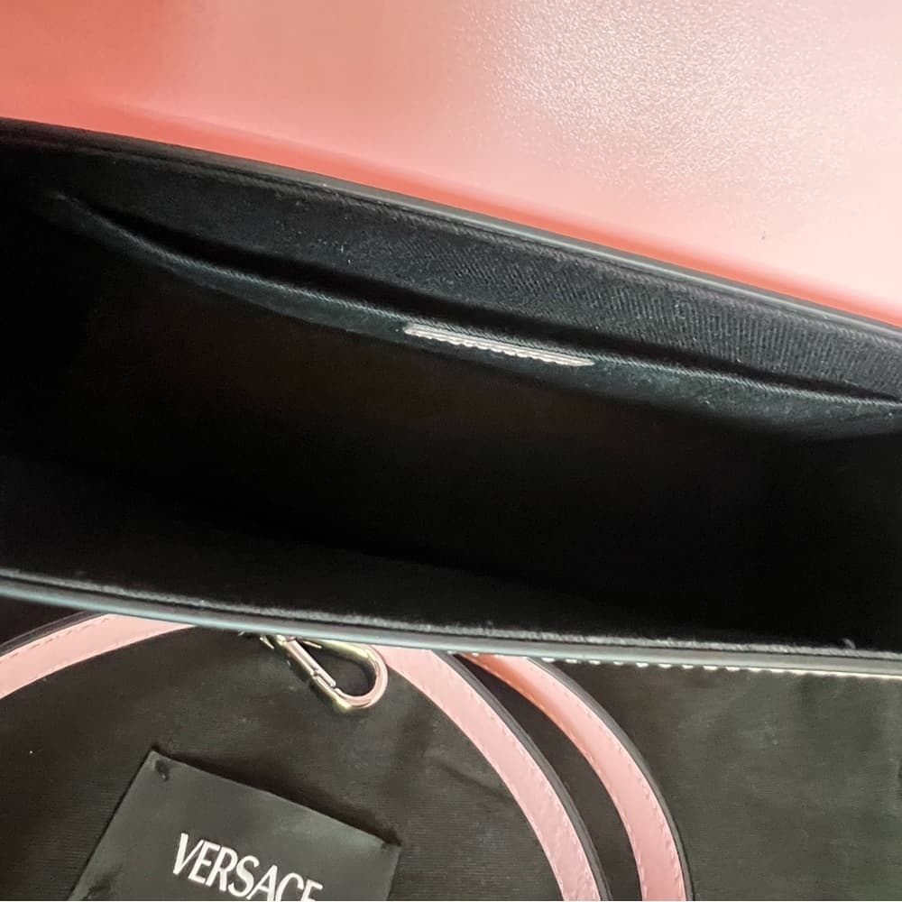 VERSACE La Medusa Pink Top Handle Shoulder Calfskin Leather Handbag Box Dust bag - Thumbnail 10