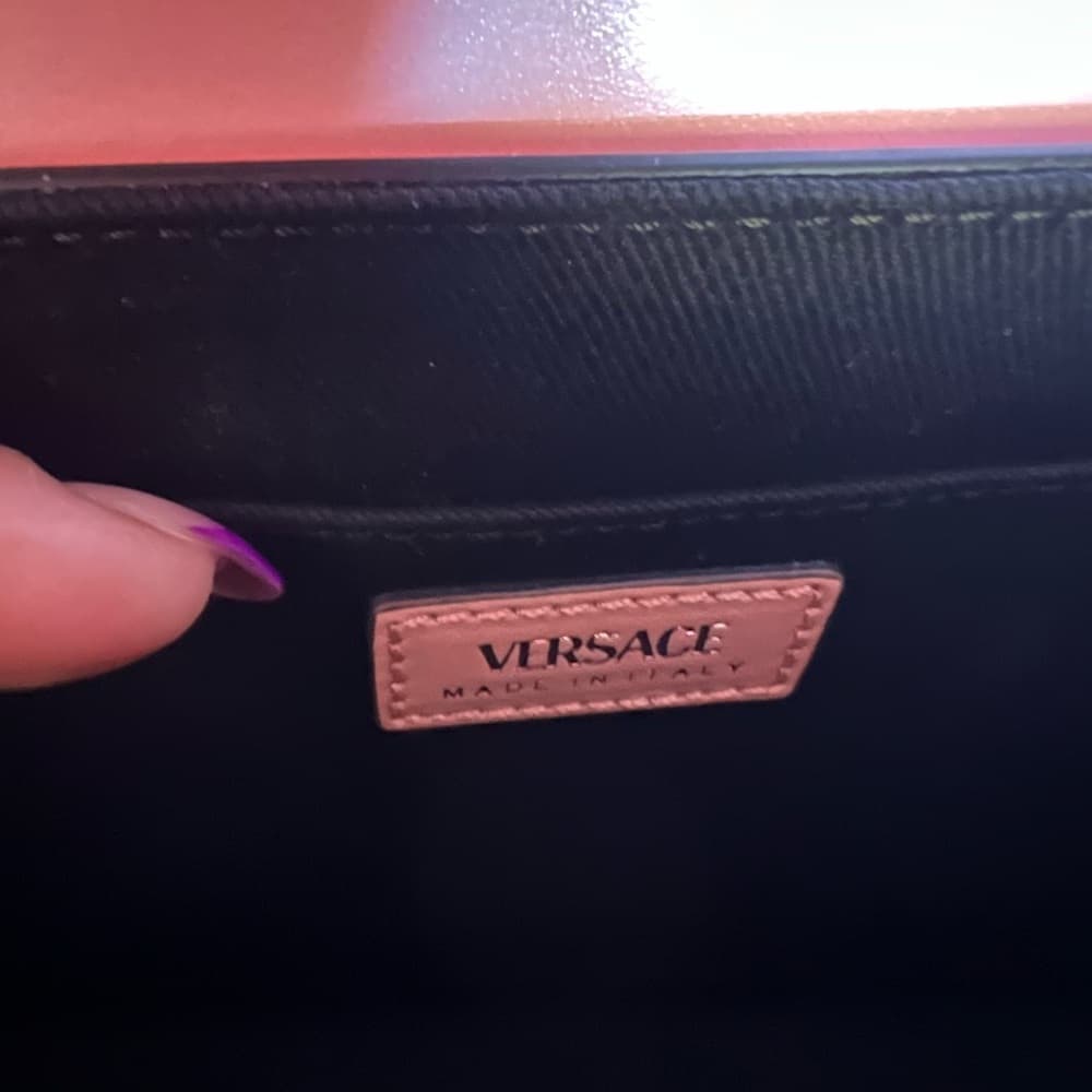 VERSACE La Medusa Pink Top Handle Shoulder Calfskin Leather Handbag Box Dust bag - Thumbnail 11