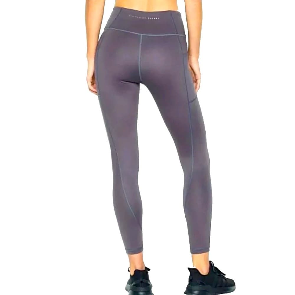 🎉 EUC Victorias Secret High Rise Studio 7/8 Legging Gray Tornado color Soft 8 - Thumbnail 2