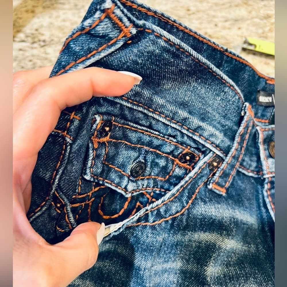 TRUE RELIGION RICKY SUPER T STITCH RELAXED STRAIGHT MENS DARK WASH 31 NEW - Thumbnail 10