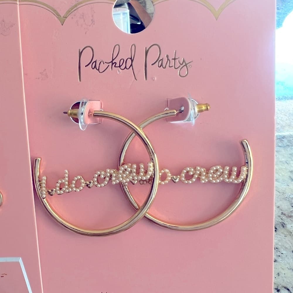 Bride Bridesmaid Earrings 3 piece set by Packed Party NEW Hypoallergenic - Thumbnail 4