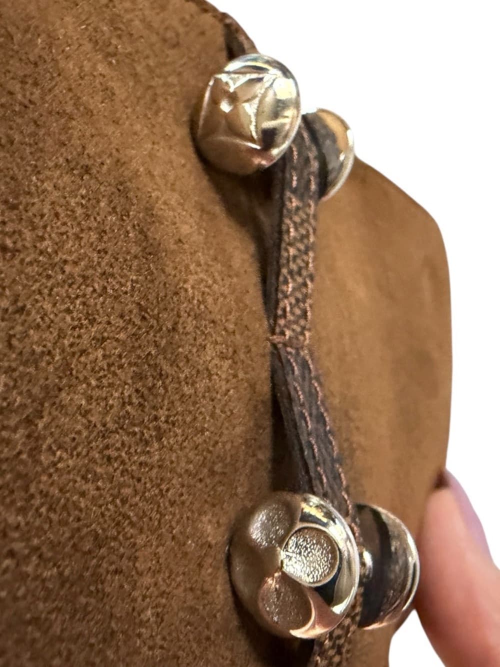 Louis Vuitton Damier Ebene Cufflinks Case With LV 925 Sterling Silver Cufflinks - Thumbnail 10